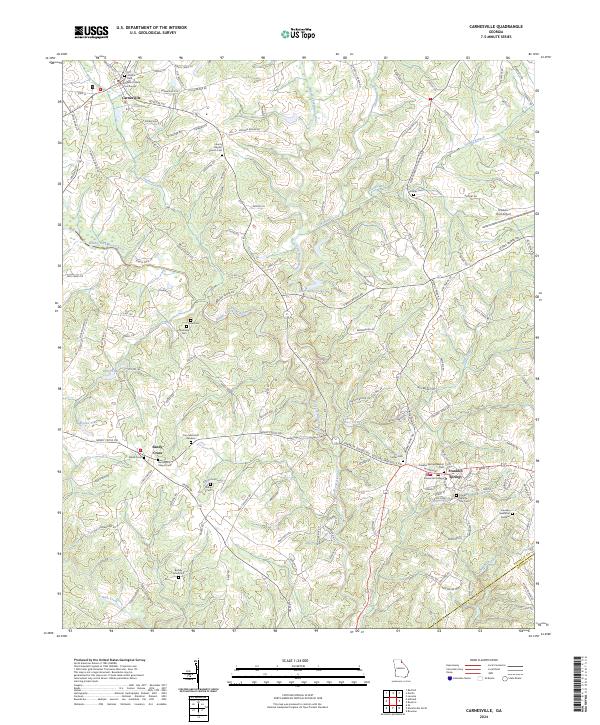 Carnesville topographic map thumbnail