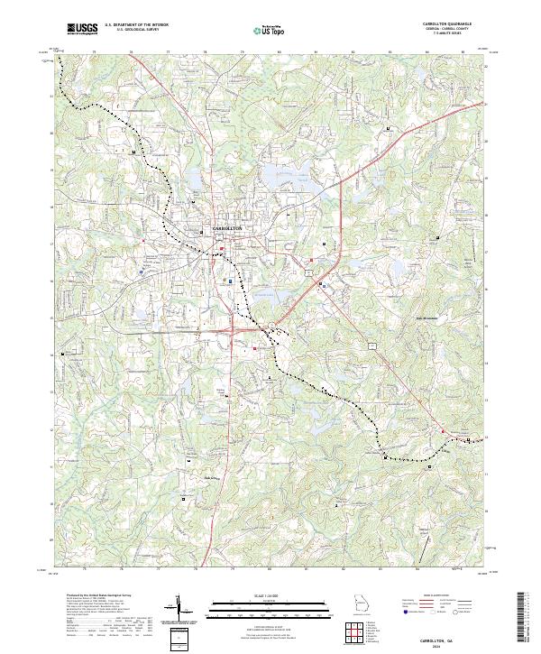 Carrollton topographic map thumbnail