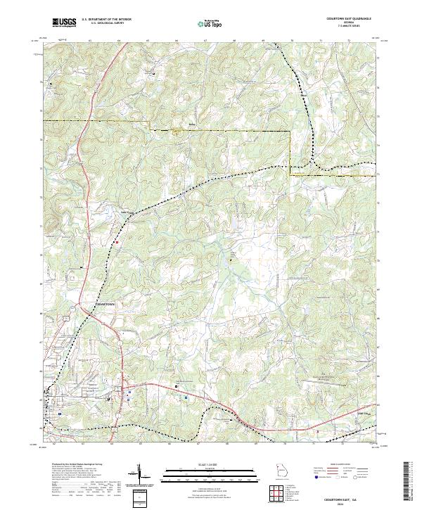 Cedartown East topographic map thumbnail