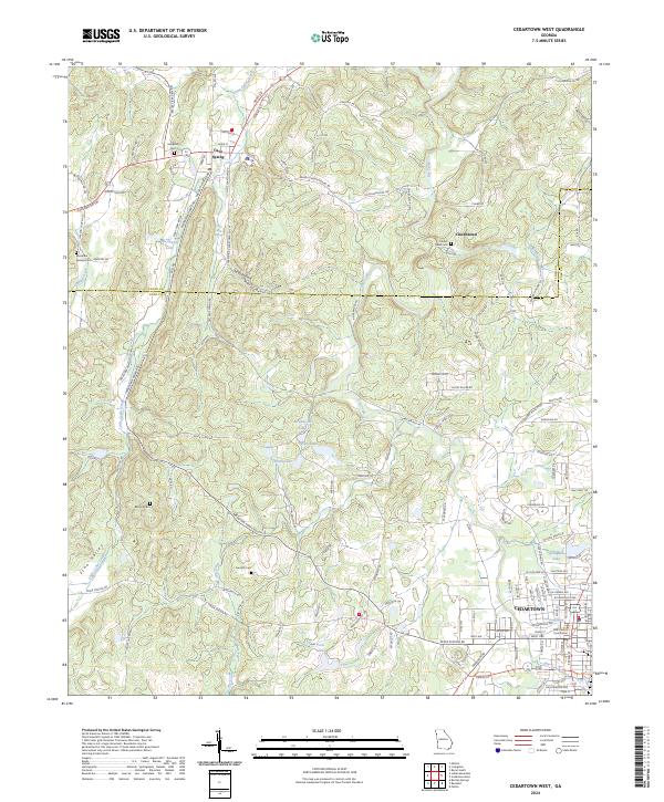 Cedartown West topographic map thumbnail