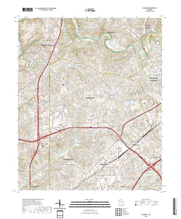 Chamblee topographic map thumbnail