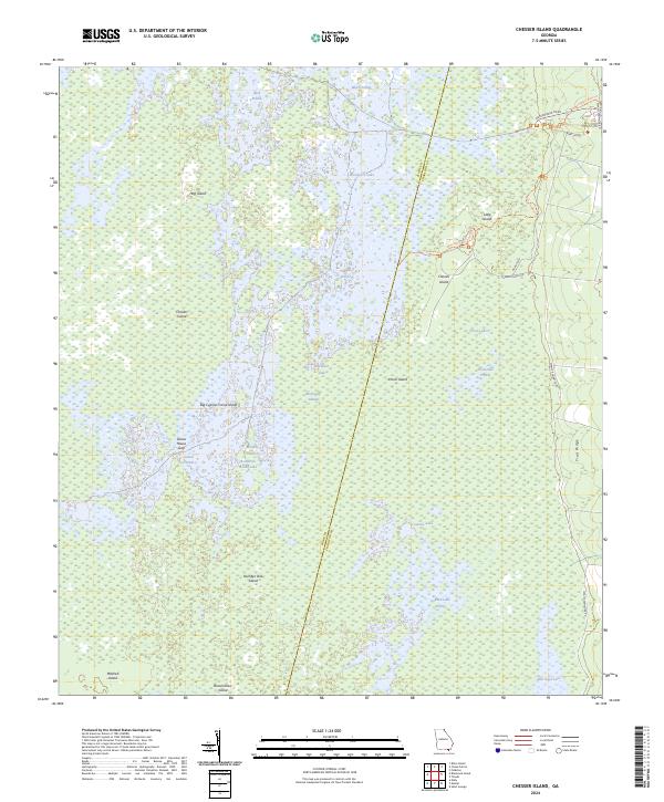 Chesser Island topographic map thumbnail