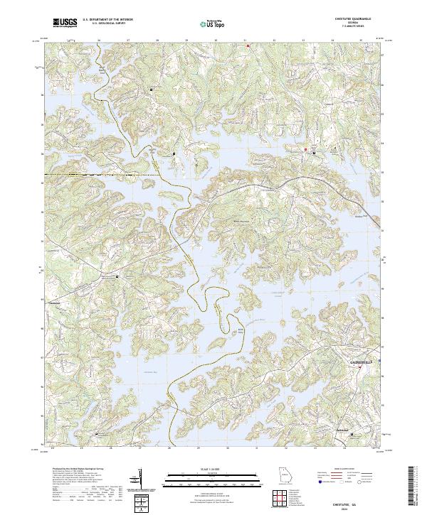 Chestatee topographic map thumbnail