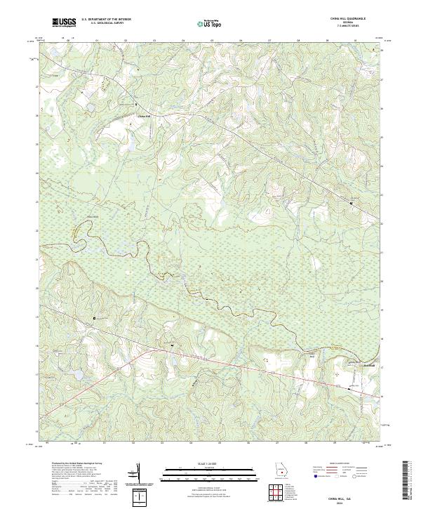 China Hill topographic map thumbnail