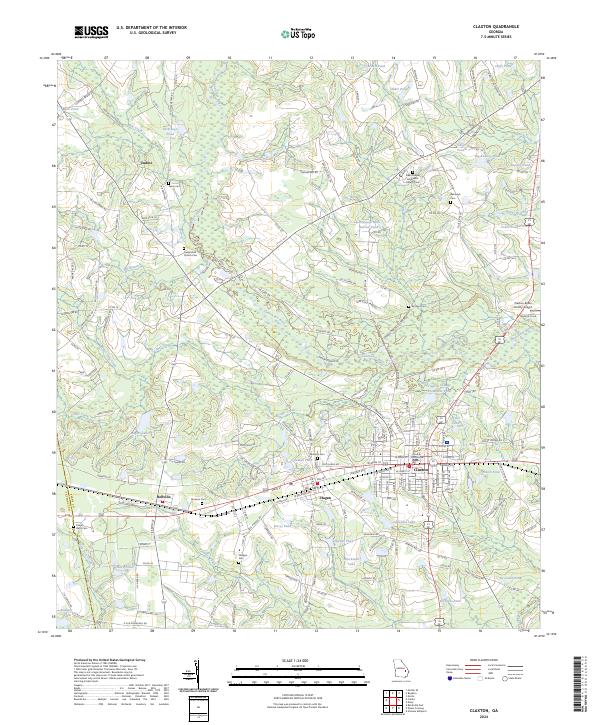 Claxton topographic map thumbnail