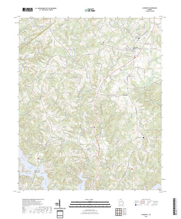 Clermont topographic map thumbnail