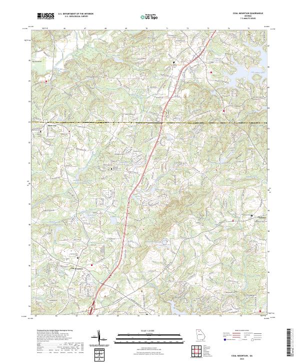 Coal Mountain topographic map thumbnail