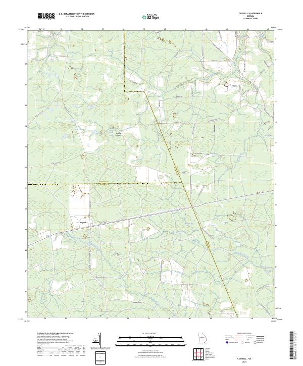 Cogdell topographic map thumbnail