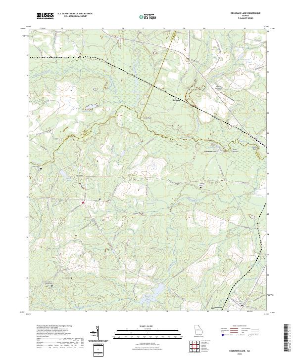 Colemans Lake topographic map thumbnail