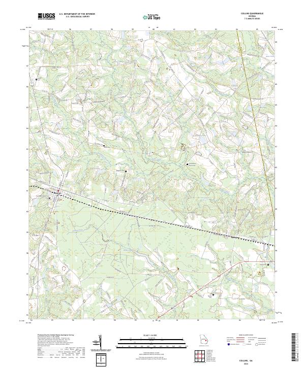 Collins topographic map thumbnail