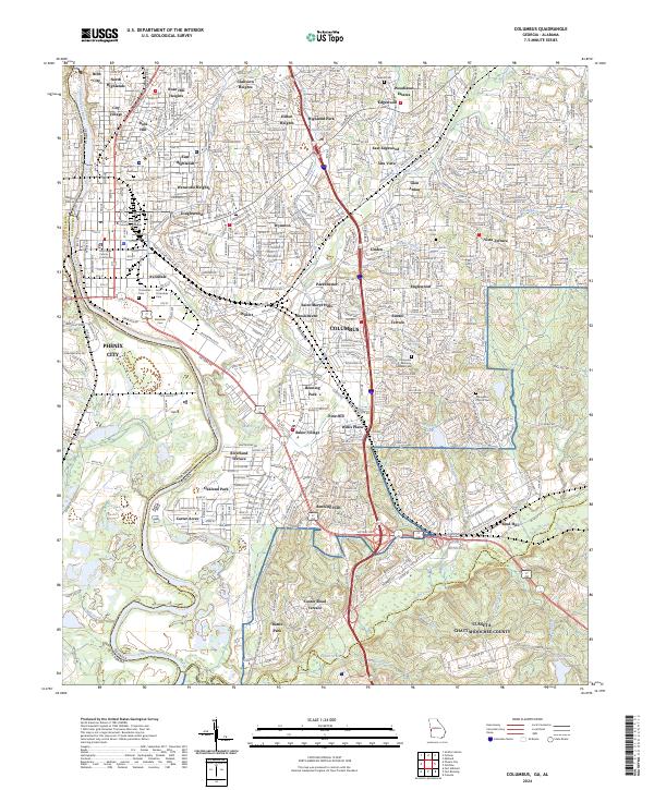 Columbus topographic map thumbnail