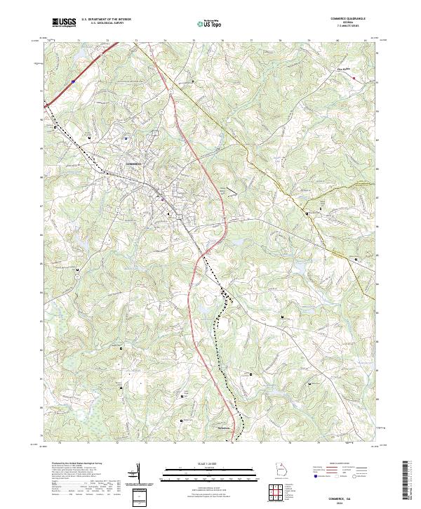 Commerce topographic map thumbnail