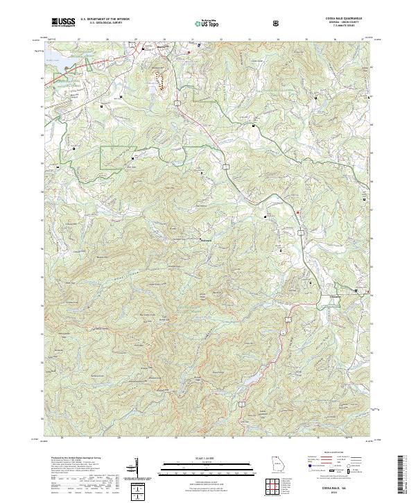 Coosa Bald topographic map thumbnail