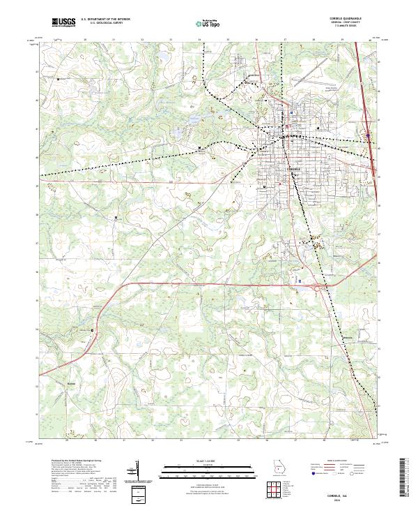 Cordele topographic map thumbnail