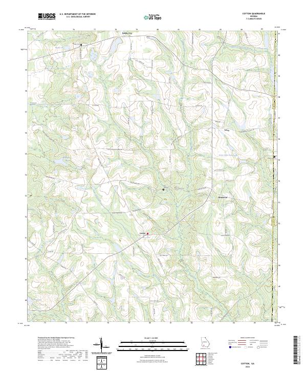 Cotton topographic map thumbnail
