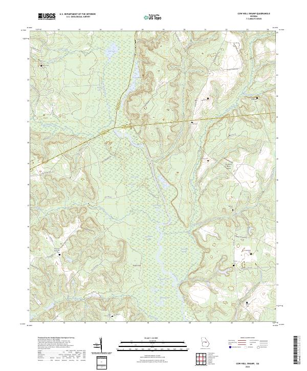 Cow Hell Swamp topographic map thumbnail