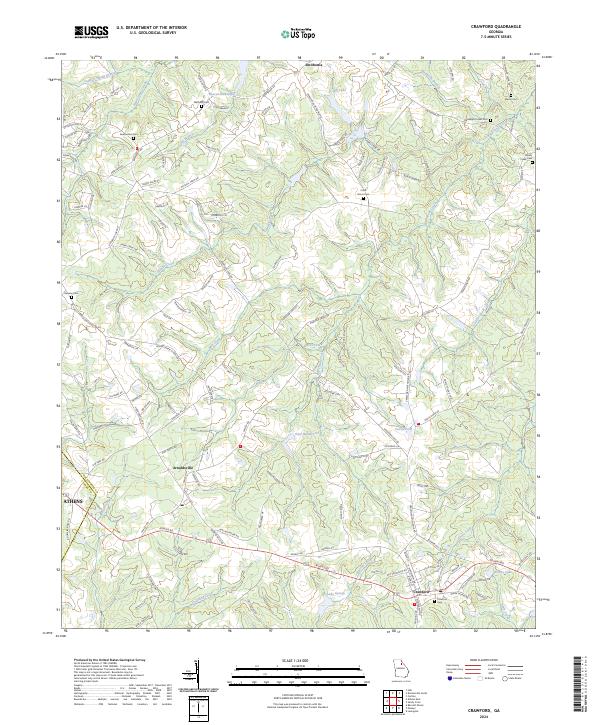 Crawford topographic map thumbnail