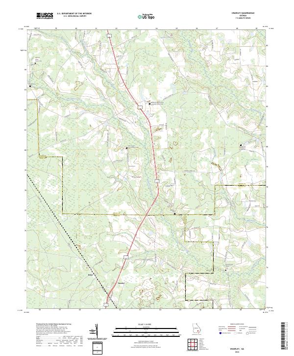 Crawley topographic map thumbnail