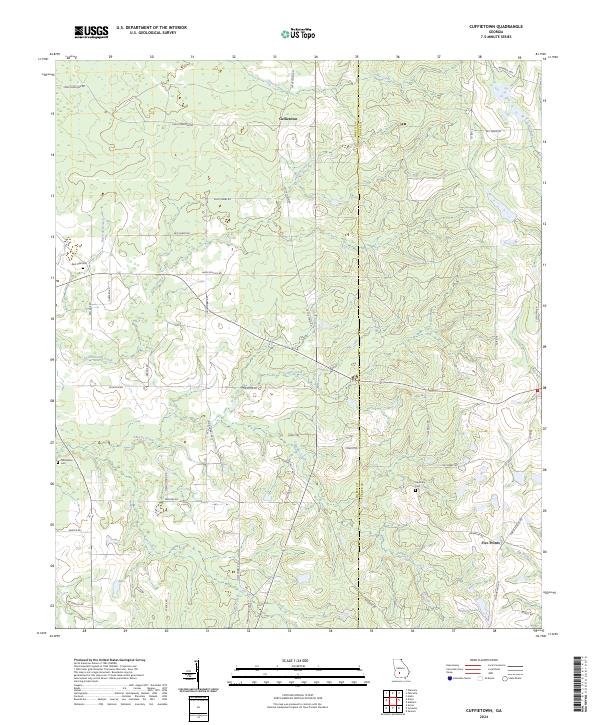 Cuffietown topographic map thumbnail
