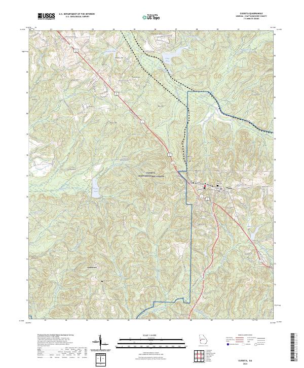 Cusseta topographic map thumbnail