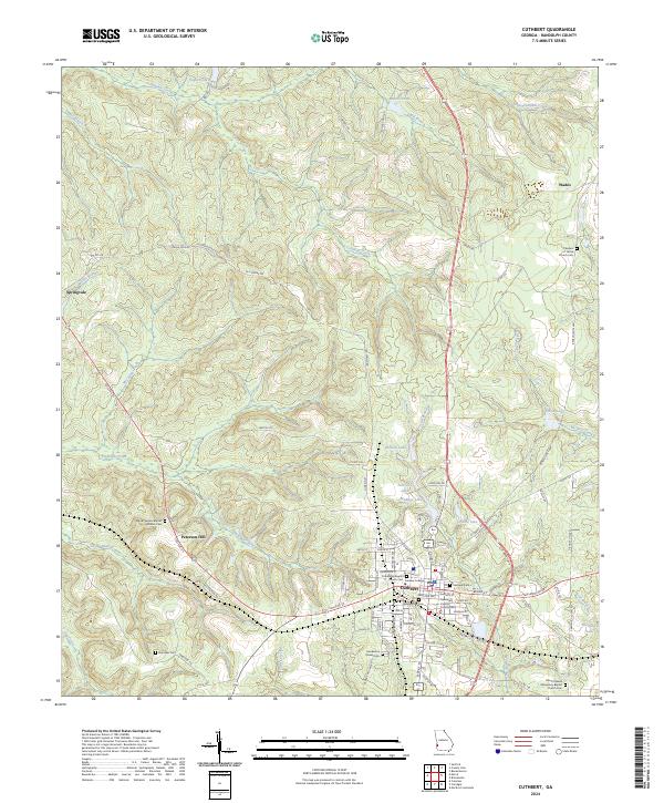 Cuthbert topographic map thumbnail