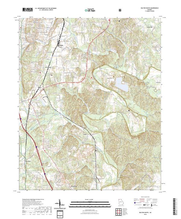 Dalton South topographic map thumbnail