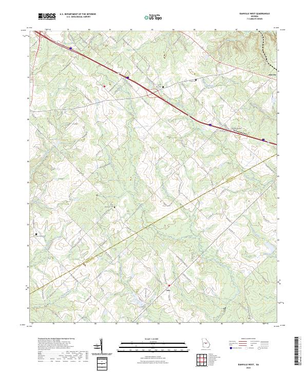 Danville West topographic map thumbnail