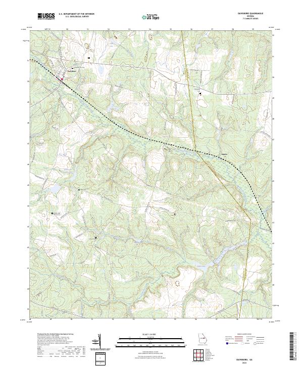 Davisboro topographic map thumbnail