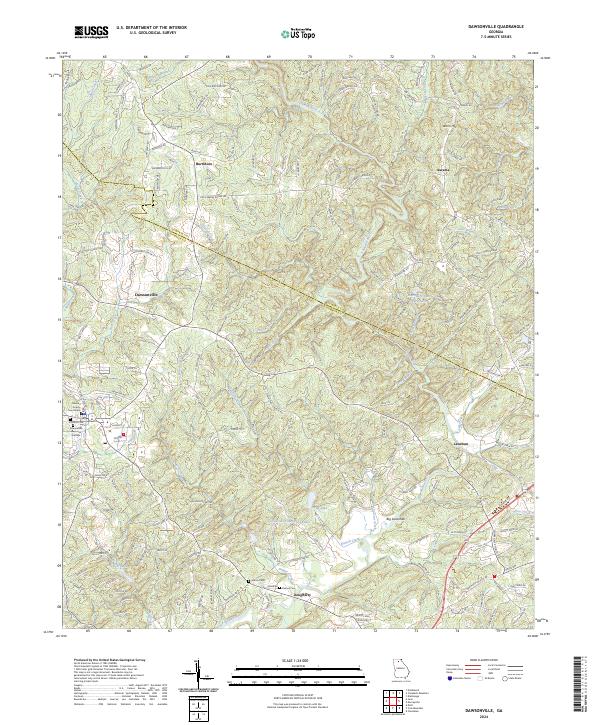 Dawsonville topographic map thumbnail