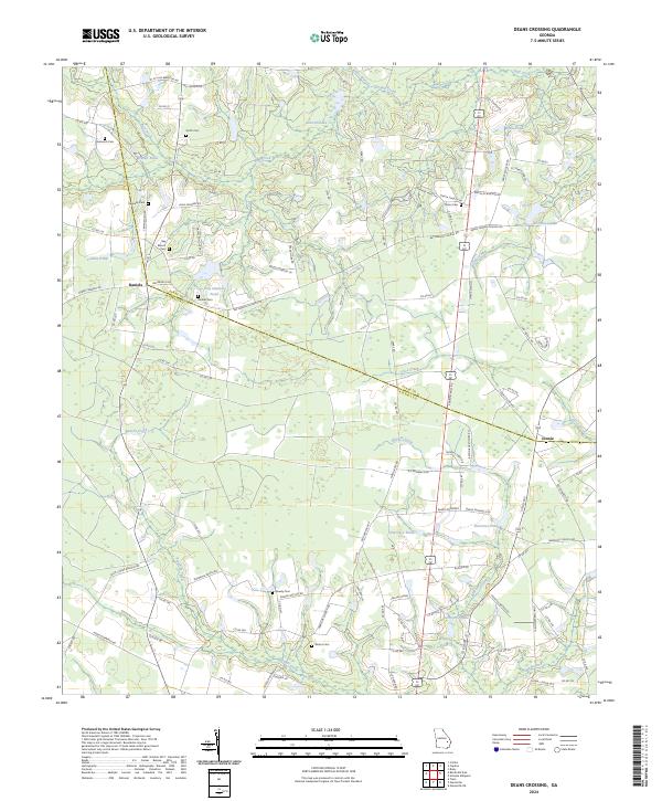 Deans Crossing topographic map thumbnail