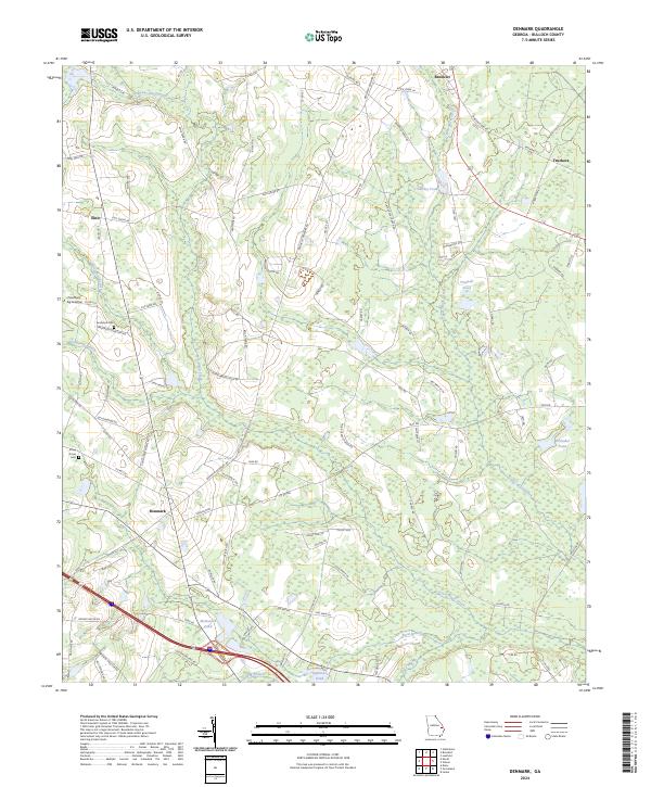 Denmark topographic map thumbnail