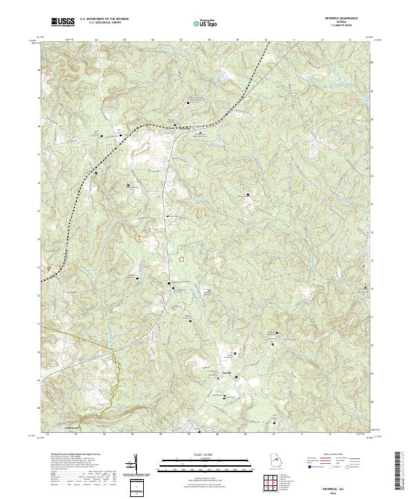 Devereux topographic map thumbnail