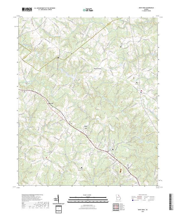 Dewy Rose topographic map thumbnail