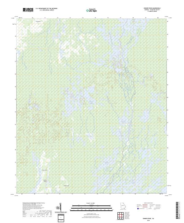 Dinner Pond topographic map thumbnail