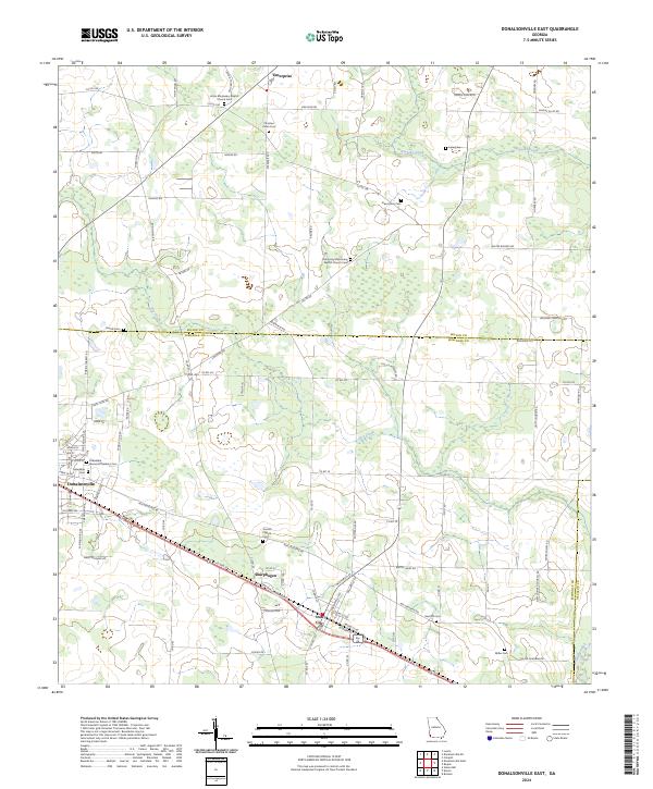 Donalsonville East topographic map thumbnail