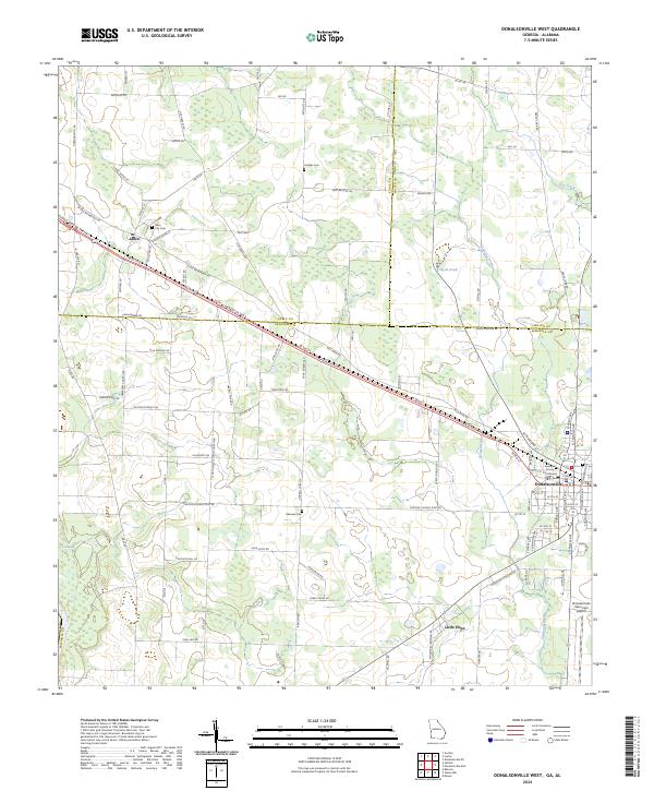 Donalsonville West topographic map thumbnail