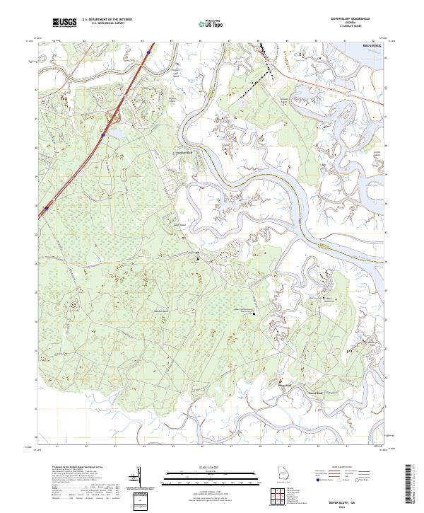 Dover Bluff topographic map thumbnail