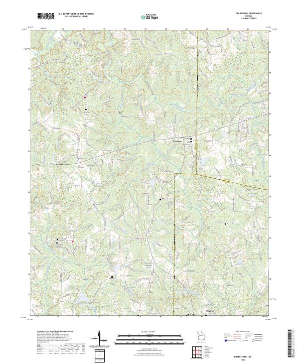 Draketown topographic map thumbnail