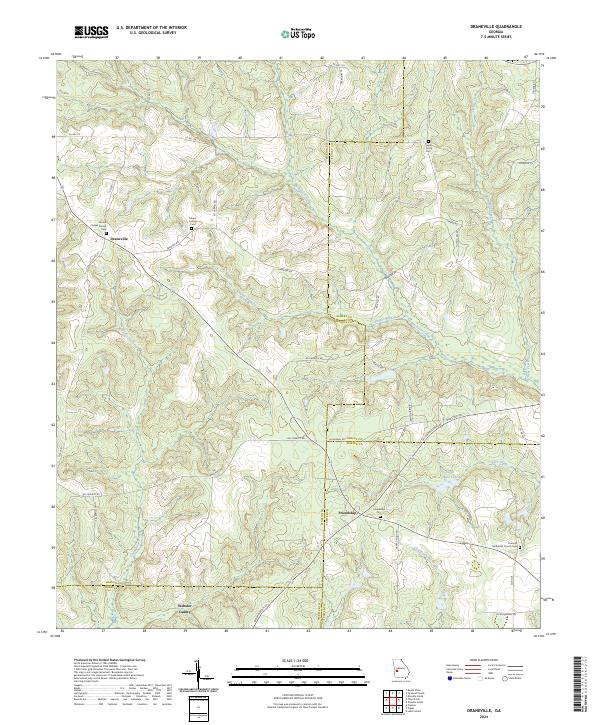 Draneville topographic map thumbnail