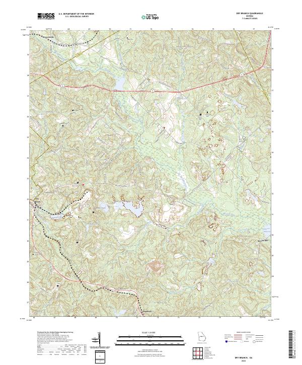 Dry Branch topographic map thumbnail