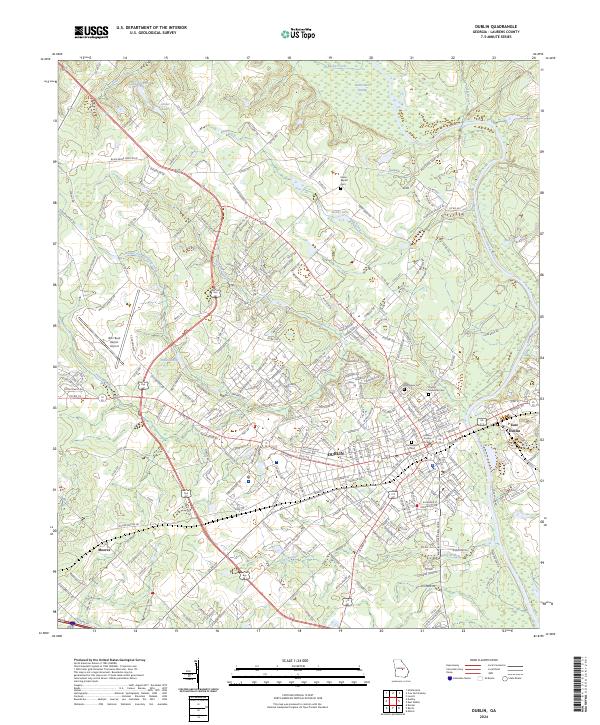 Dublin topographic map thumbnail