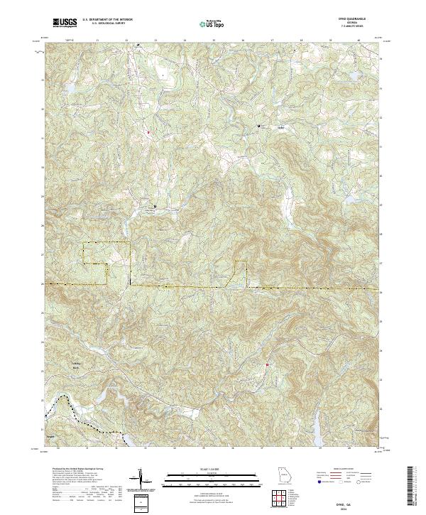 Dyke topographic map thumbnail