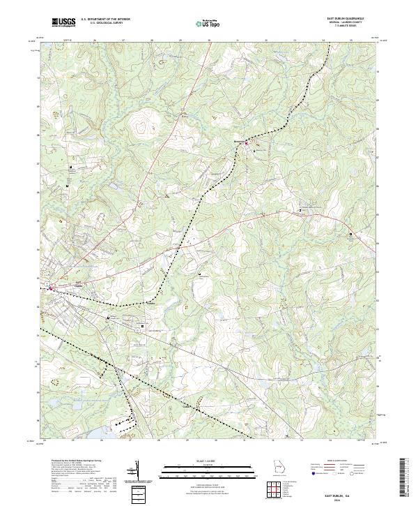 East Dublin topographic map thumbnail