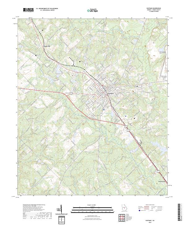 Eastman topographic map thumbnail