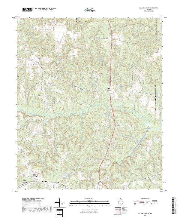 Ellaville North topographic map thumbnail