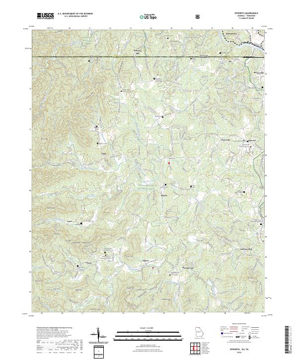 Epworth topographic map thumbnail