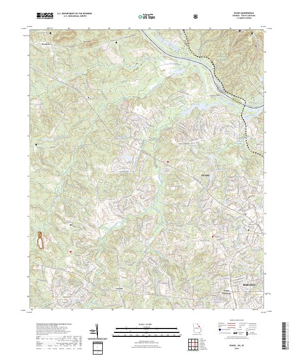 Evans topographic map thumbnail