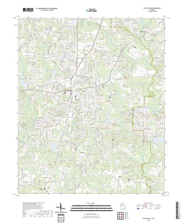 Fayetteville topographic map thumbnail