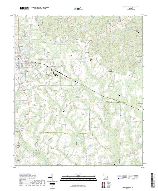 Fitzgerald East topographic map thumbnail