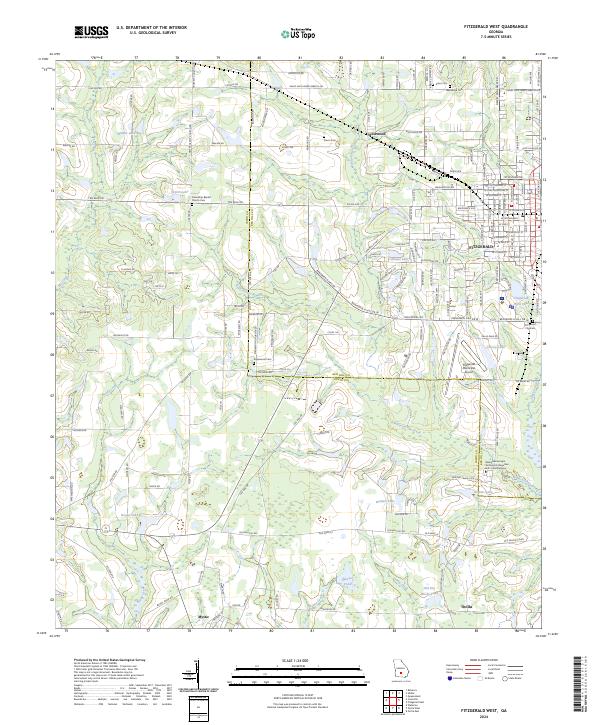 Fitzgerald West topographic map thumbnail